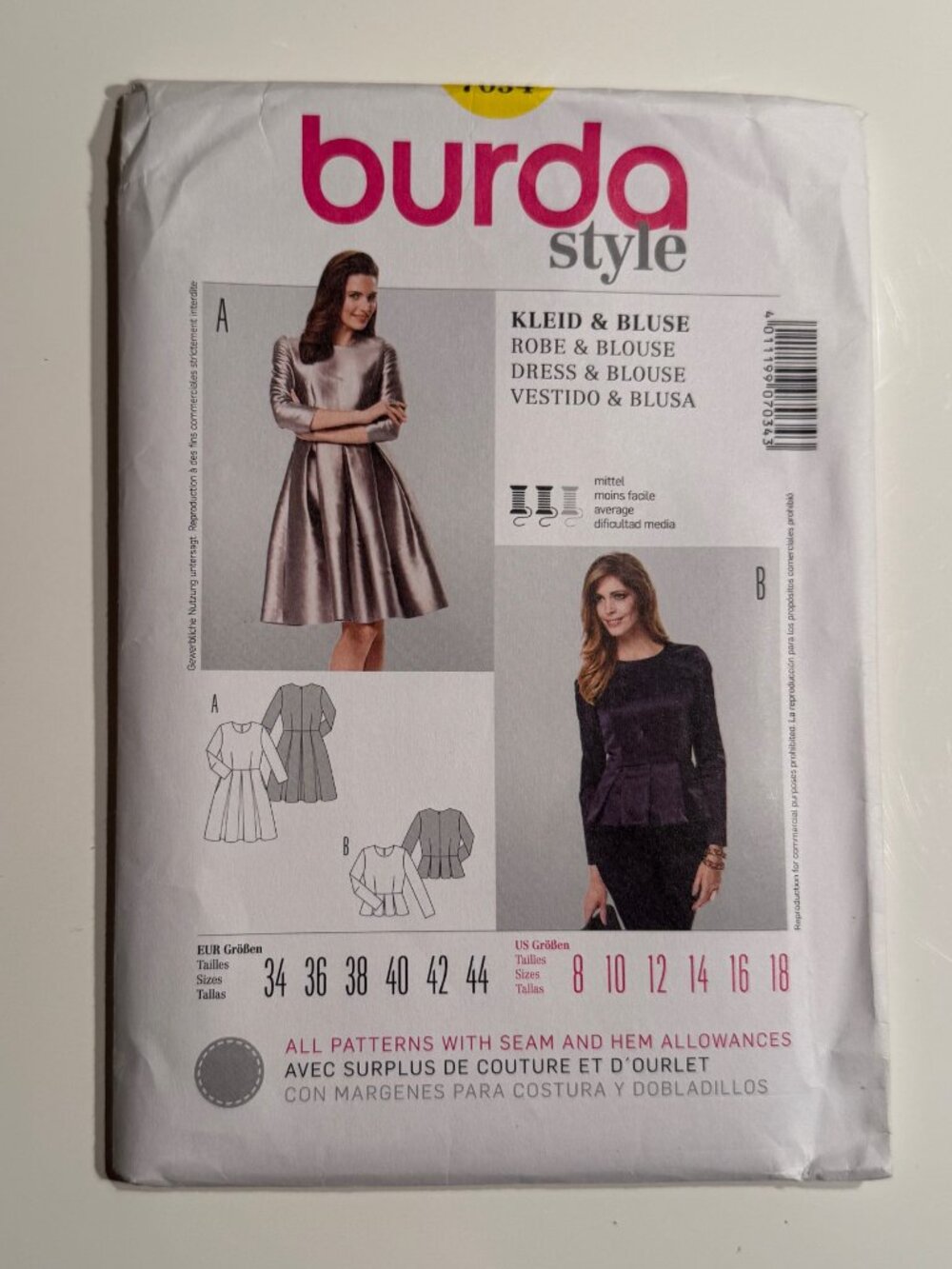 New - Burda Clothing Pattern